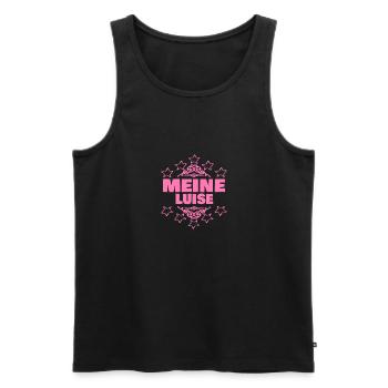 Luise als Mädchen - Männer Premium Bio Tank Top - Schwarz - Vorne - AI Model Male 178 light (178cm)