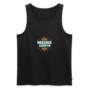 Geschenk für Arwyn - Männer Premium Bio Tank Top - Schwarz - Vorne - Michal (187cm)