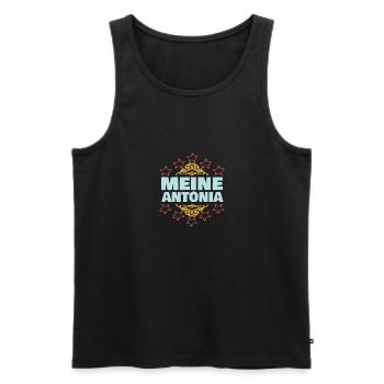 Girl Antonia - Men's Premium Organic Tank Top - black - Front - Michal (187cm)