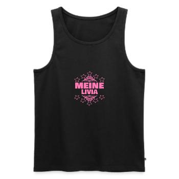 Mädchen Livia - Männer Premium Bio Tank Top - Schwarz - Vorne - Michal (187cm)