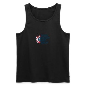 Herren Dada Papa Papa Bruh Vatertag Patriotisch - Männer Premium Bio Tank Top - Schwarz - Vorne - AI Model Male 178 light (178cm)