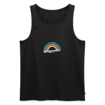 Promise Keeper Miracle Worker Waymaker Vintage - Men's Premium Organic Tank Top - black - Front - AI Model Male 178 light (178cm)