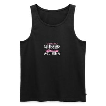 Die Frau eines LKW-Fahrers - Männer Premium Bio Tank Top - Schwarz - Vorne - Michal (187cm)