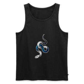 Cosmos Snake - Men's Premium Organic Tank Top - black - Front - AI Model Male 178 light (178cm)