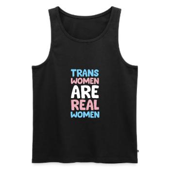 Transfrauen sind echte Frauen LGBTQ - Männer Premium Bio Tank Top - Schwarz - Vorne - Michal (187cm)