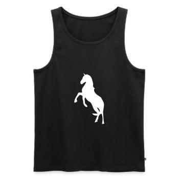 Cheval - Débardeur bio Premium Homme - noir - Devant - AI Model Male 178 light (178cm)