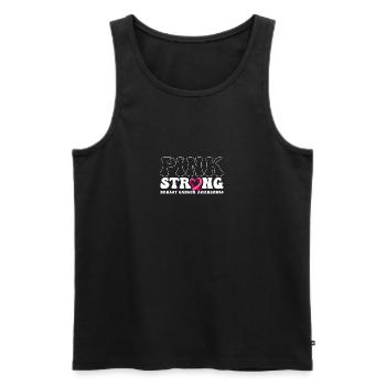 Pink Stärkeres Bewusstsein für Brustkrebs Ich trage Pink - Männer Premium Bio Tank Top - Schwarz - Vorne - Michal (187cm)