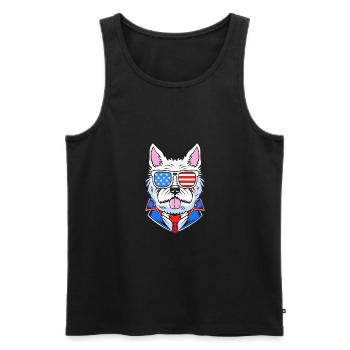 West Highland Terrier - Men's Premium Organic Tank Top - black - Front - Michal (187cm)