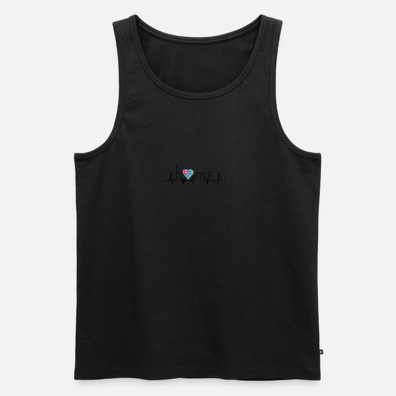 i love home Tuvalu - Männer Premium Bio Tank Top - Schwarz