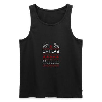 X-mas ugly sweater design for green - Männer Premium Bio Tank Top - Schwarz - Vorne - AI Model Male 178 light (178cm)