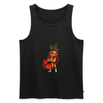 Super Karotte - Männer Premium Bio Tank Top - Schwarz - Vorne - AI Model Male 178 light (178cm)