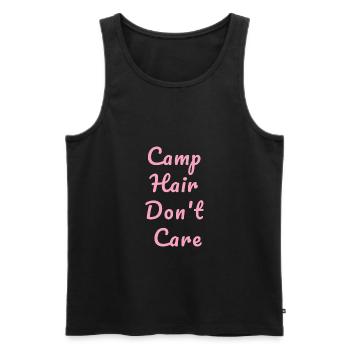 Camp Hair ne se soucie pas - Camper Camp Camping - Débardeur bio Premium Homme - noir - Devant - Michal (187cm)