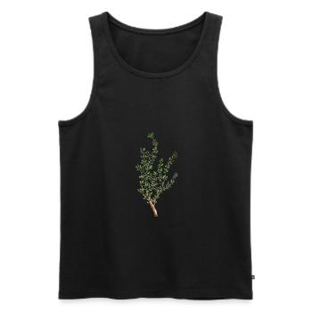 thyme - Men's Premium Organic Tank Top - black - Front - Michal (187cm)