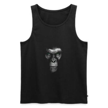 AAP green eyes - Men's Premium Organic Tank Top - black - Front - AI Model Male 178 light (178cm)