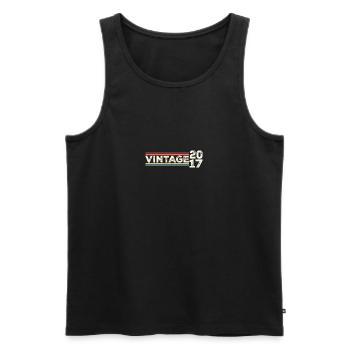 Vintage 2017 Gifts Legend for 6 Years Old - 6th - Men's Premium Organic Tank Top - black - Front - Michal (187cm)