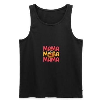 poule maman maman poules - Débardeur bio Premium Homme - noir - Devant - AI Model Male 178 light (178cm)