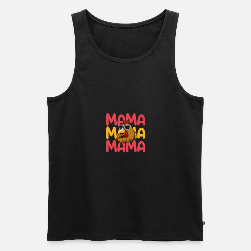 Henne Mama Mutter Hühner - Männer Premium Bio Tank Top - Schwarz