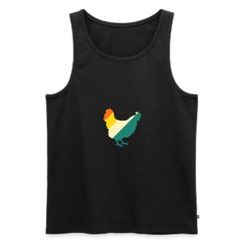 Chickens Hen - Men's Premium Organic Tank Top - black - Front - AI Model Male 178 light (178cm)