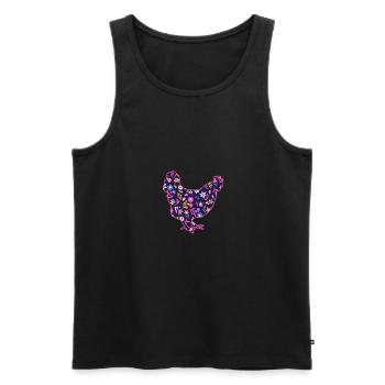 Chickens Hen - Men's Premium Organic Tank Top - black - Front - AI Model Male 178 light (178cm)