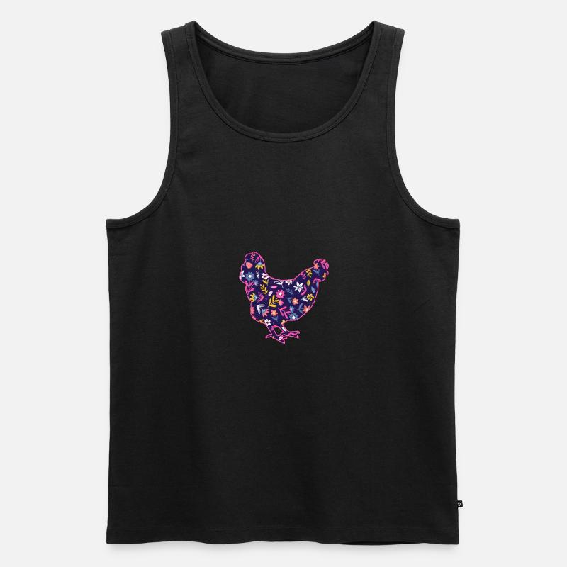 Hühner Henne - Männer Premium Bio Tank Top - Schwarz