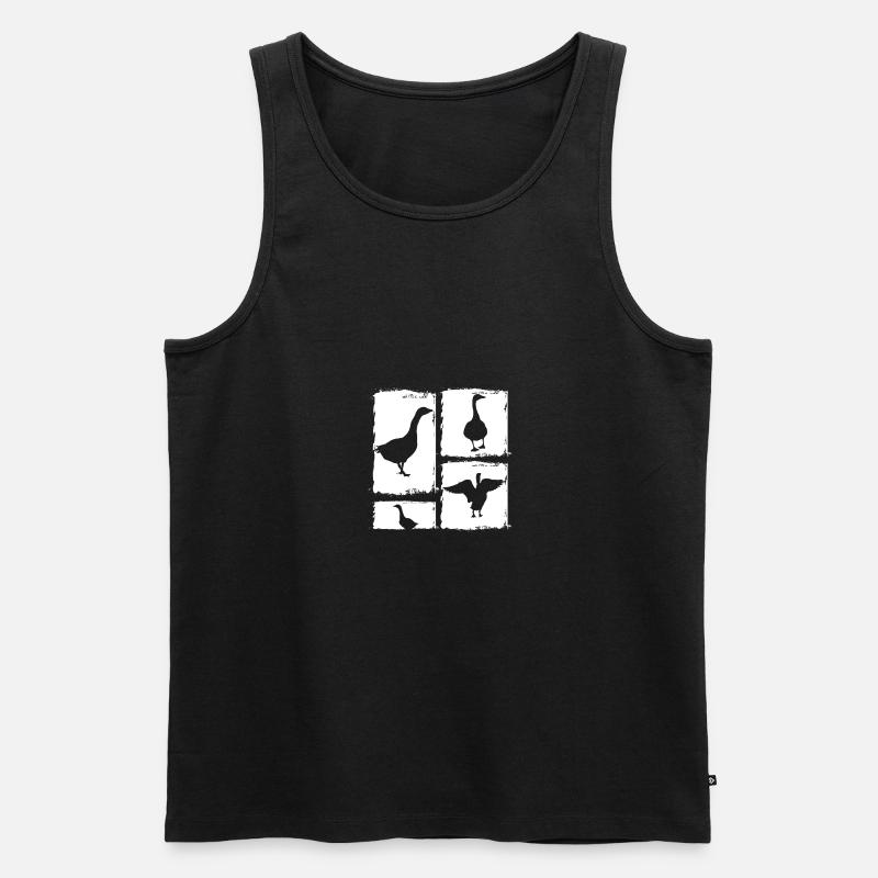 Gans - Männer Premium Bio Tank Top - Schwarz