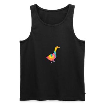 Goose - Men's Premium Organic Tank Top - black - Front - Michal (187cm)