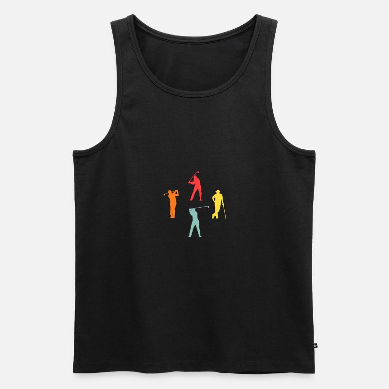 Golfspieler Evolution Golf - Männer Premium Bio Tank Top - Schwarz