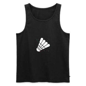 Federball Badminton - Men's Premium Organic Tank Top - black - Front - Michal (187cm)
