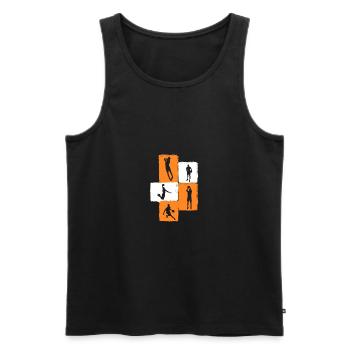 Basketballspieler Basketball - Männer Premium Bio Tank Top - Schwarz - Vorne - Michal (187cm)