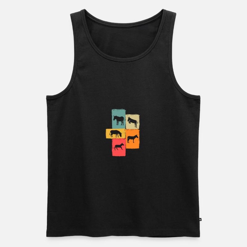 Esel - Männer Premium Bio Tank Top - Schwarz