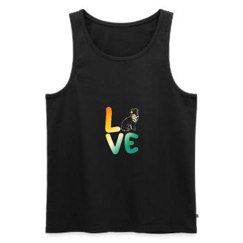 Border Collie - Männer Premium Bio Tank Top - Schwarz - Vorne - Michal (187cm)
