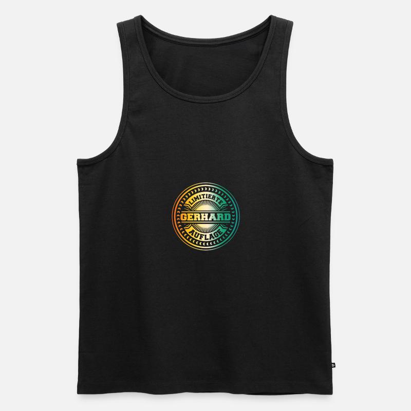 Gerhard - Männer Premium Bio Tank Top - Schwarz
