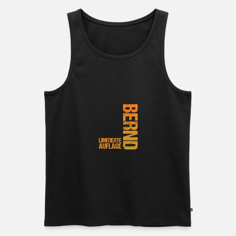 Bernd - Männer Premium Bio Tank Top - Schwarz