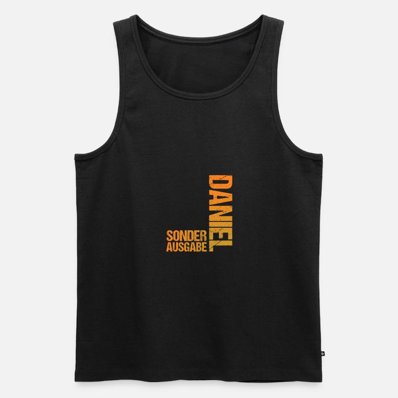 Daniel - Männer Premium Bio Tank Top - Schwarz