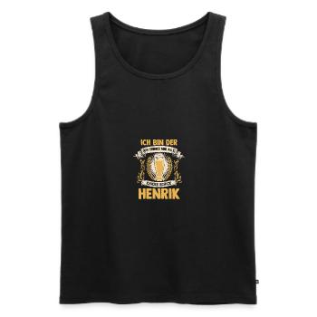 Bière Amateurs de bière Alcool Célébrez Henrik - Débardeur bio Premium Homme - noir - Devant - Michal (187cm)