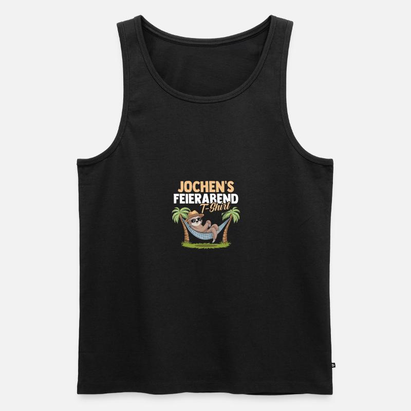 Faultier Jochen - Männer Premium Bio Tank Top - Schwarz