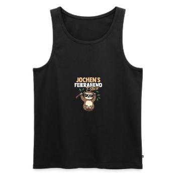 Faultier Jochen - Männer Premium Bio Tank Top - Schwarz - Vorne - AI Model Male 178 light (178cm)