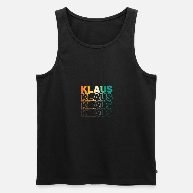 Klaus - Männer Premium Bio Tank Top - Schwarz