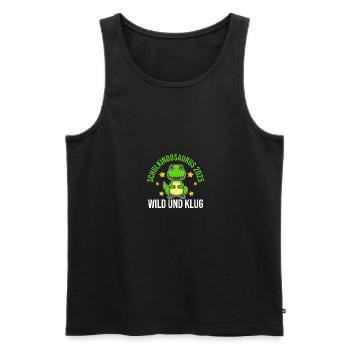Kita Farewell First Grade School Enrollment 2025 - Men's Premium Organic Tank Top - black - Front - Michal (187cm)