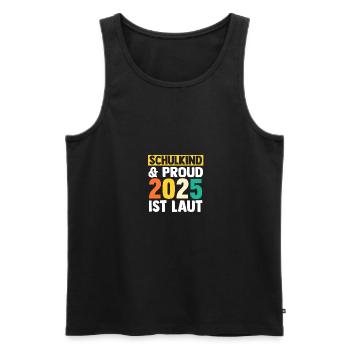 Kita Farewell First Grade School Enrollment 2025 - Men's Premium Organic Tank Top - black - Front - Michal (187cm)