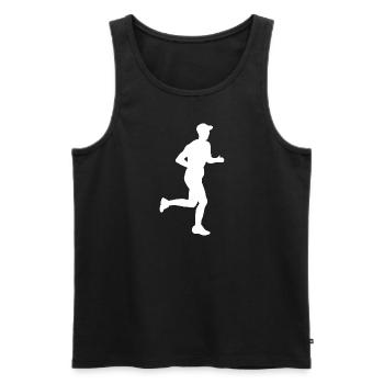 Marathon Laufen Jogging Joggen Running - Débardeur bio Premium Homme - noir - Devant - Michal (187cm)
