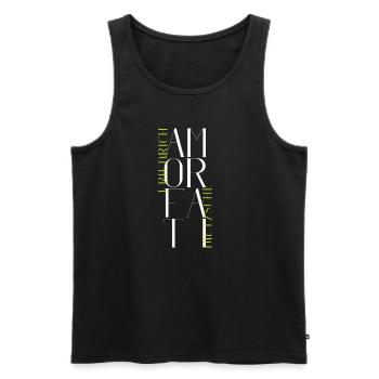Cupid Fati - Aimez votre destin - Nietzsche - Débardeur bio Premium Homme - noir - Devant - AI Model Male 178 light (178cm)