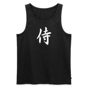 Samurai Chinese Kanji Japanese Gift - Men's Premium Organic Tank Top - black - Front - AI Model Male 178 light (178cm)