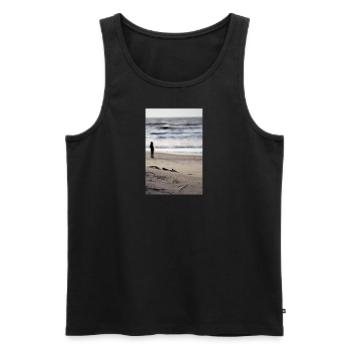 Strand in Dänemark - Männer Premium Bio Tank Top - Schwarz - Vorne - Michal (187cm)