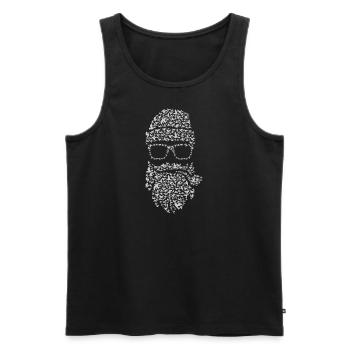birds beard - Men's Premium Organic Tank Top - black - Front - Michal (187cm)