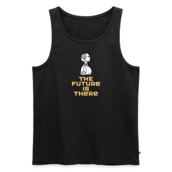 Künstliche Intelligenz - The Future Is There - Männer Premium Bio Tank Top - Schwarz - Vorne - AI Model Male 178 light (178cm)