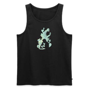 Biology Ecology - Men's Premium Organic Tank Top - black - Front - AI Model Male 178 light (178cm)
