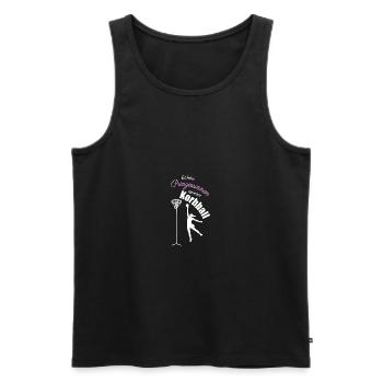 De vraies princesses jouent au netball - Débardeur bio Premium Homme - noir - Devant - AI Model Male 178 light (178cm)