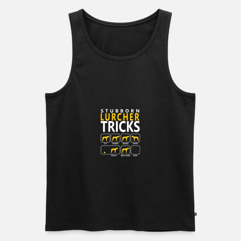 Hartnäckige Lurcher-Tricks - Männer Premium Bio Tank Top - Schwarz