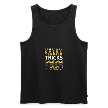Hartnäckige Steinhaufen-Terrier-Tricks - Männer Premium Bio Tank Top - Schwarz - Vorne - Michal (187cm)